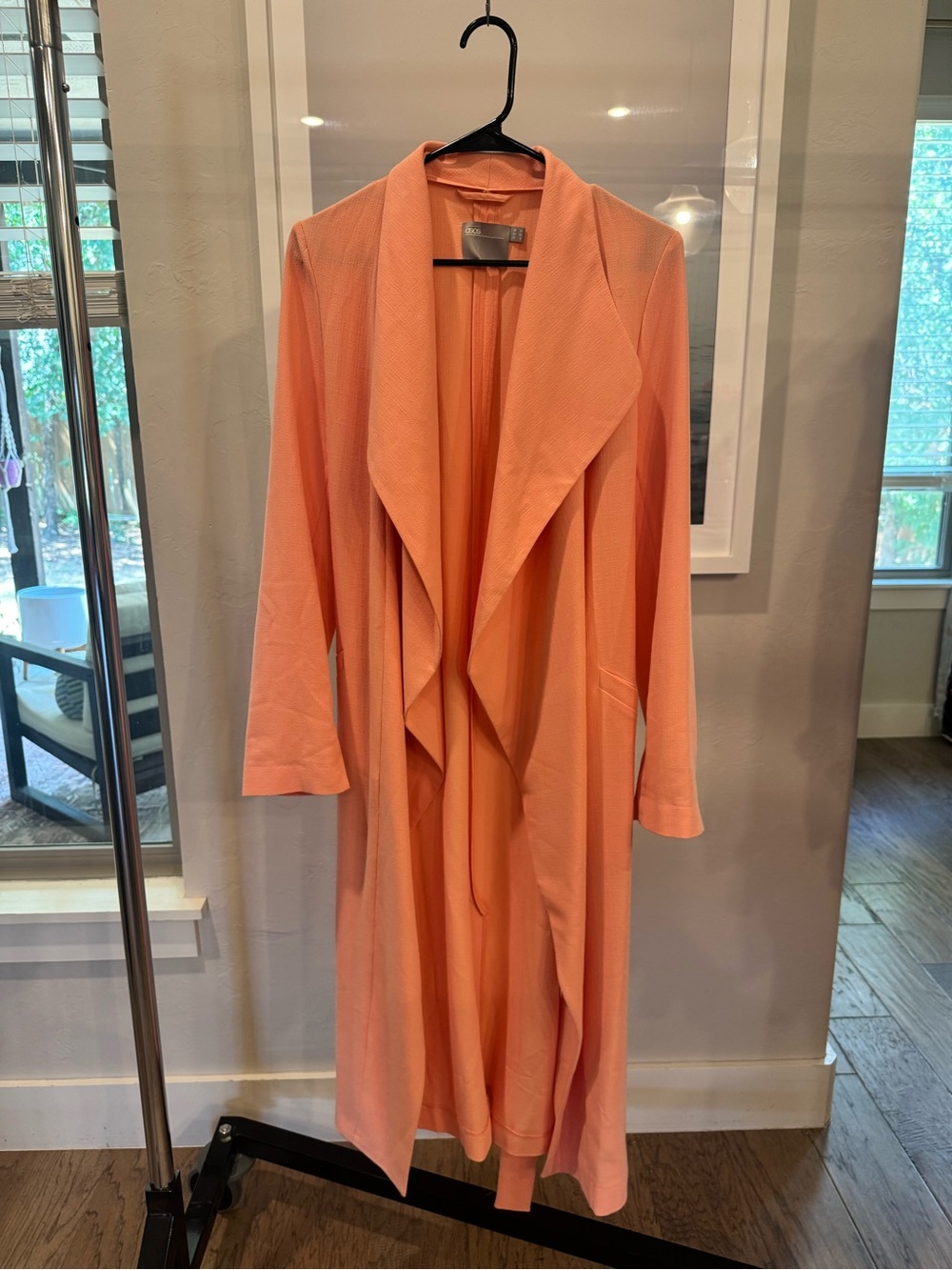 ASOS Coral Textured Trench Coat